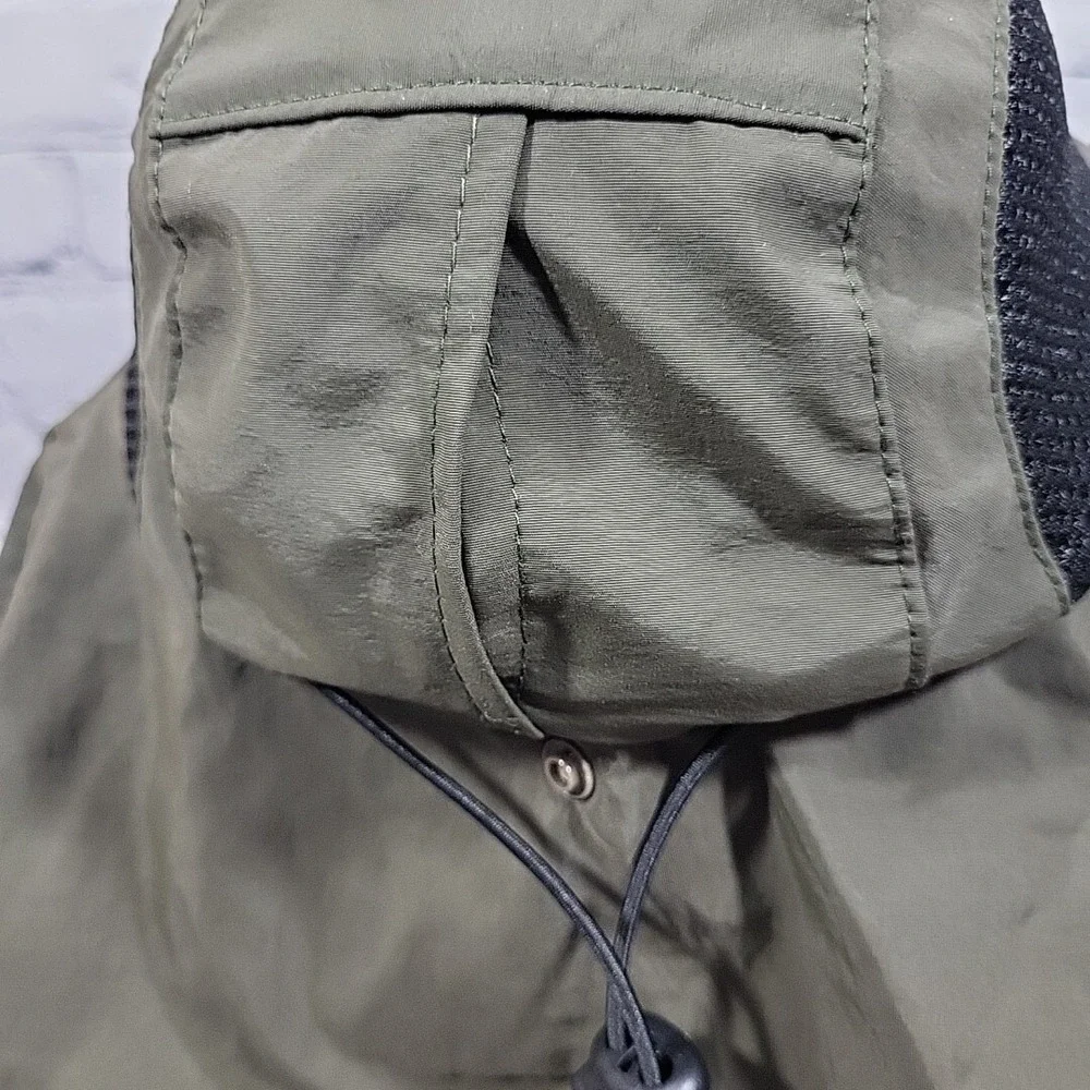 Sun Shade Bucket Hat Womens OS‎ Nylon Army Green Explorer Surf Desert Ponytail